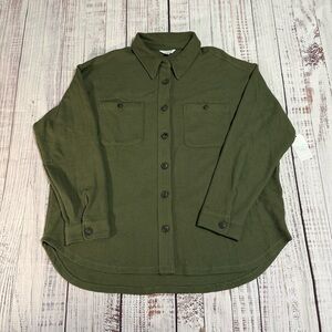 NWT Time and Tru Olive Button Down Shacket